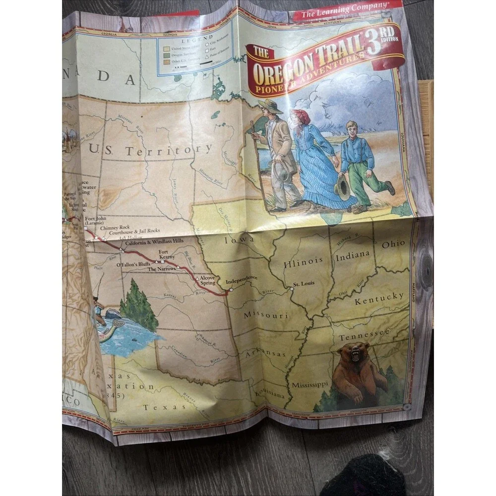 Oregon Trail Pioneer Adventures 3rd Edition Limited Ed. Wooden Box Windows/Mac